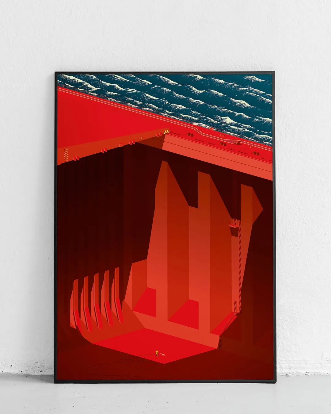 Reinigung des Schiffsinneren: Kunst vom Hafen Rotterdam. Einzigartiger Print für zu Hause vom unabhängigen Künstler